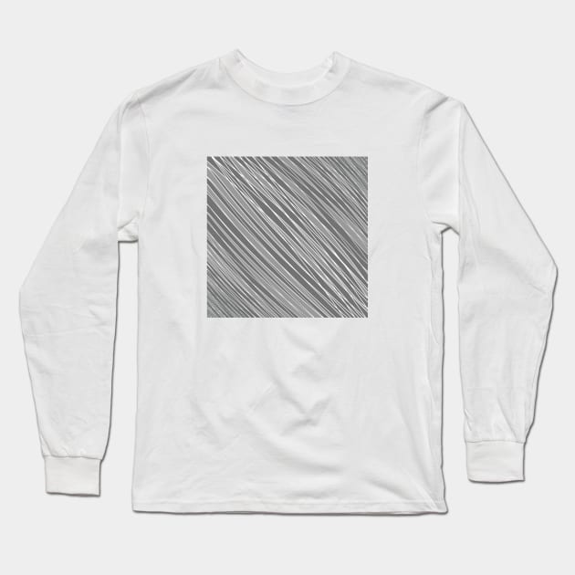 Striped-pattern, grey, simple, minimal, minimalist, lined-pattern, stripe, modern, trendy, basic, digital, pattern, abstract, lines, line, line-art, jewel-color, Long Sleeve T-Shirt by PrintedDreams